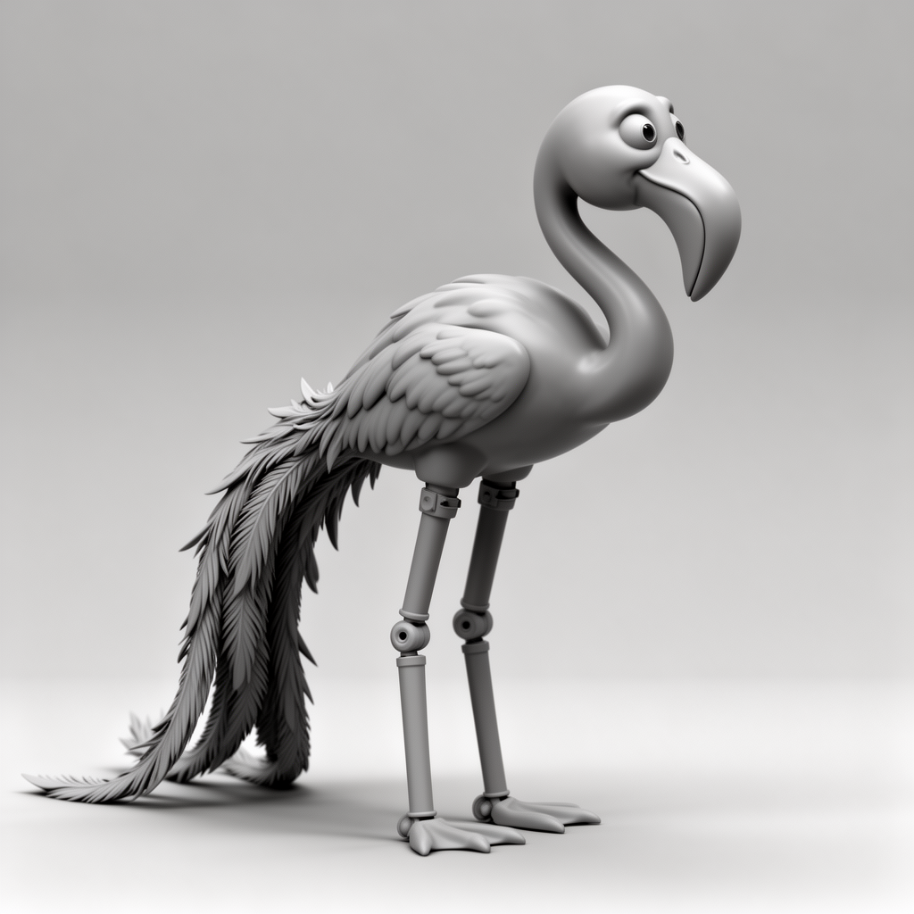 Articulated Flamingo Figurine free 3D printable STL