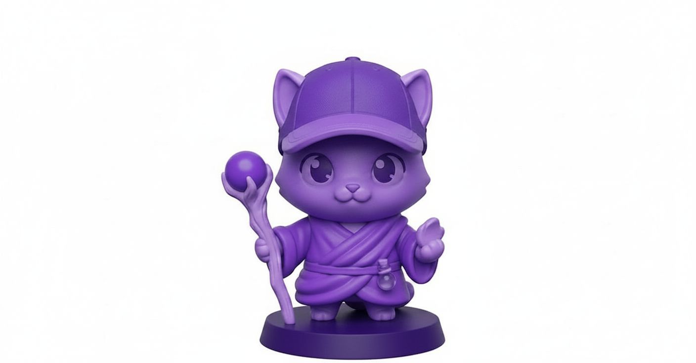 Cat Mage Figurine free 3D printable STL