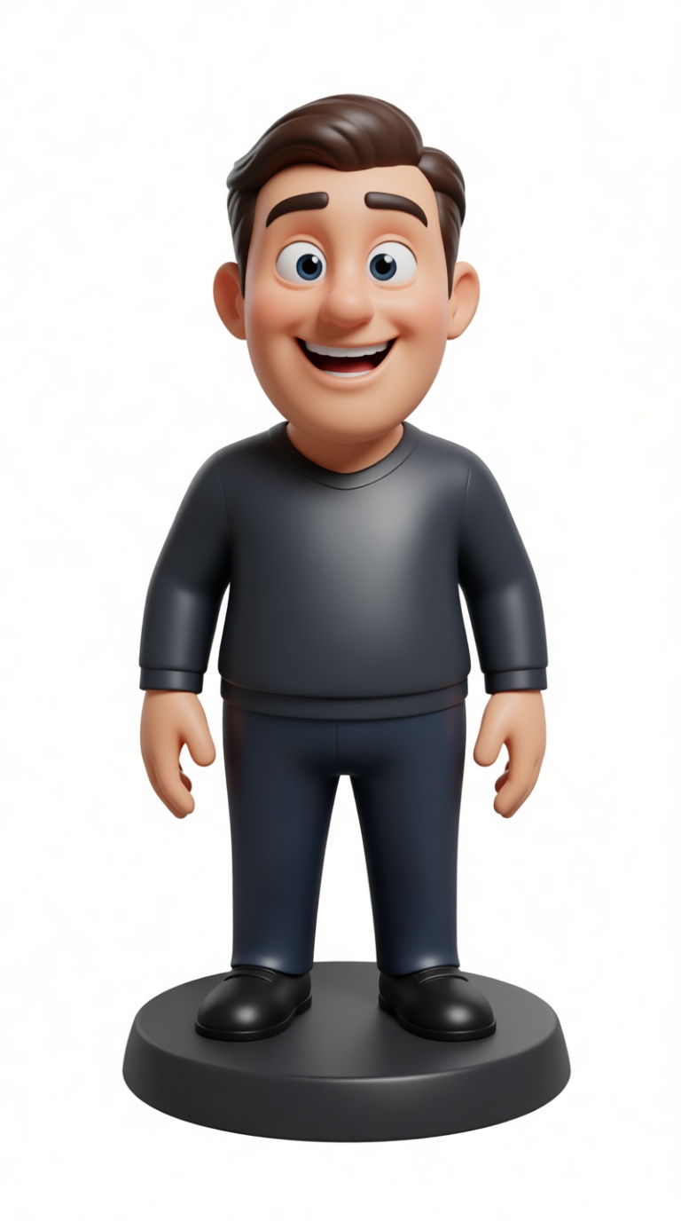 Happy Cartoon Man Figurine free 3D printable STL