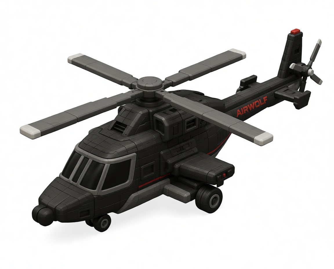 Airwolf Helicopter Model free 3D printable STL