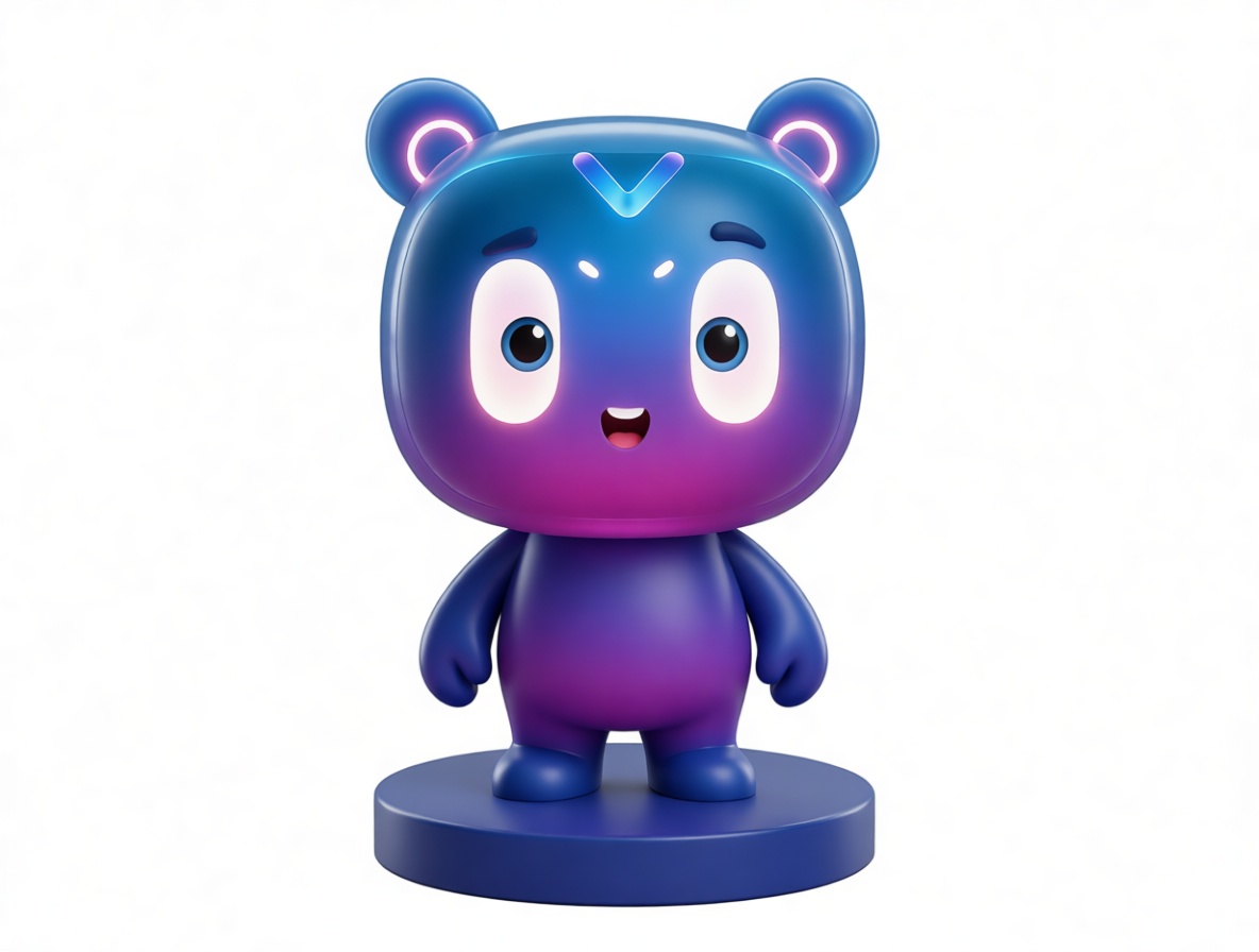 Cute Neon Bear Figurine free 3D printable STL