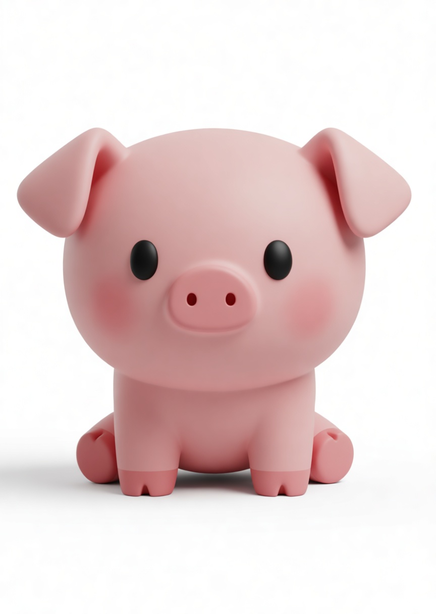 Cute Piglet Figurine free 3D printable STL