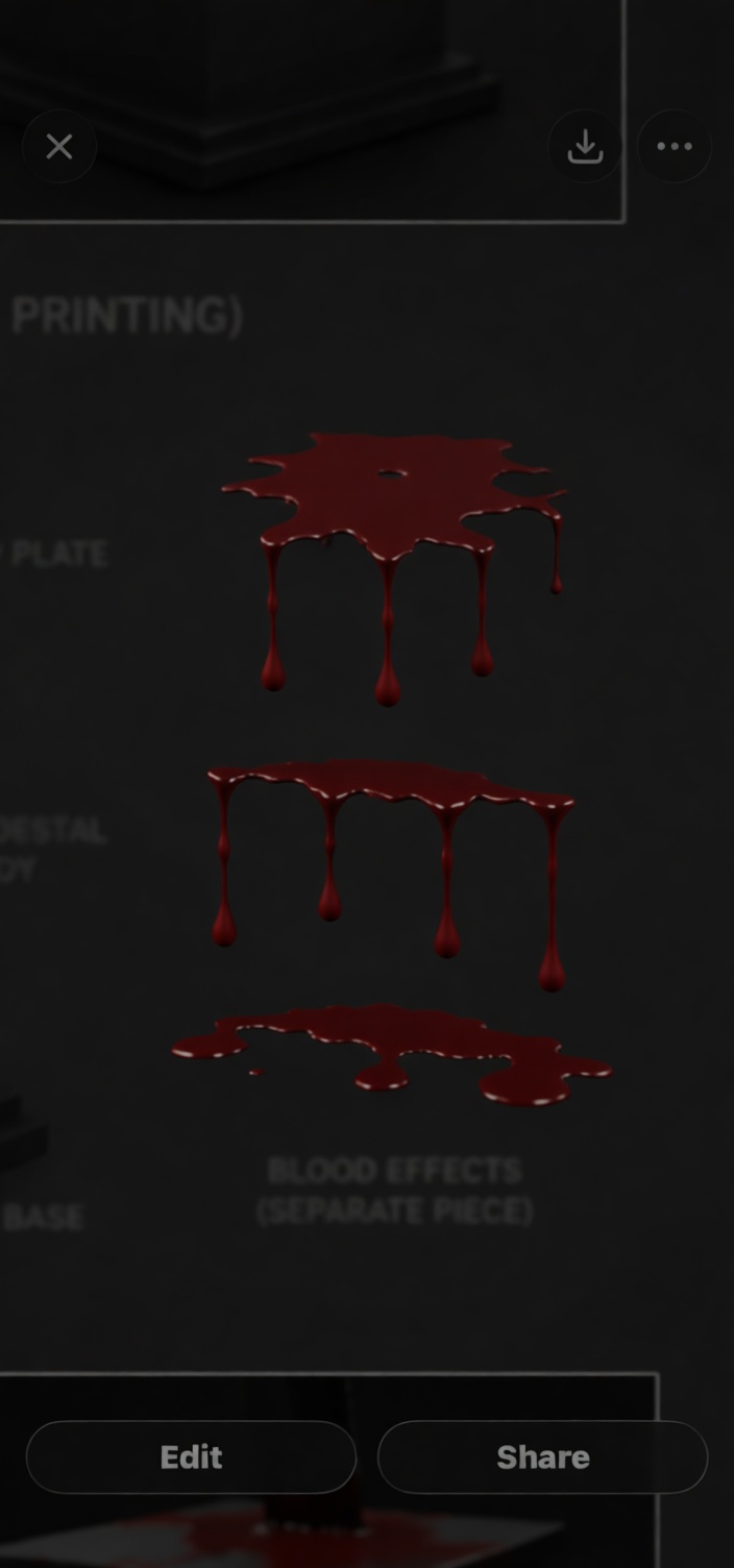 Blood Drip Effects free 3D printable STL