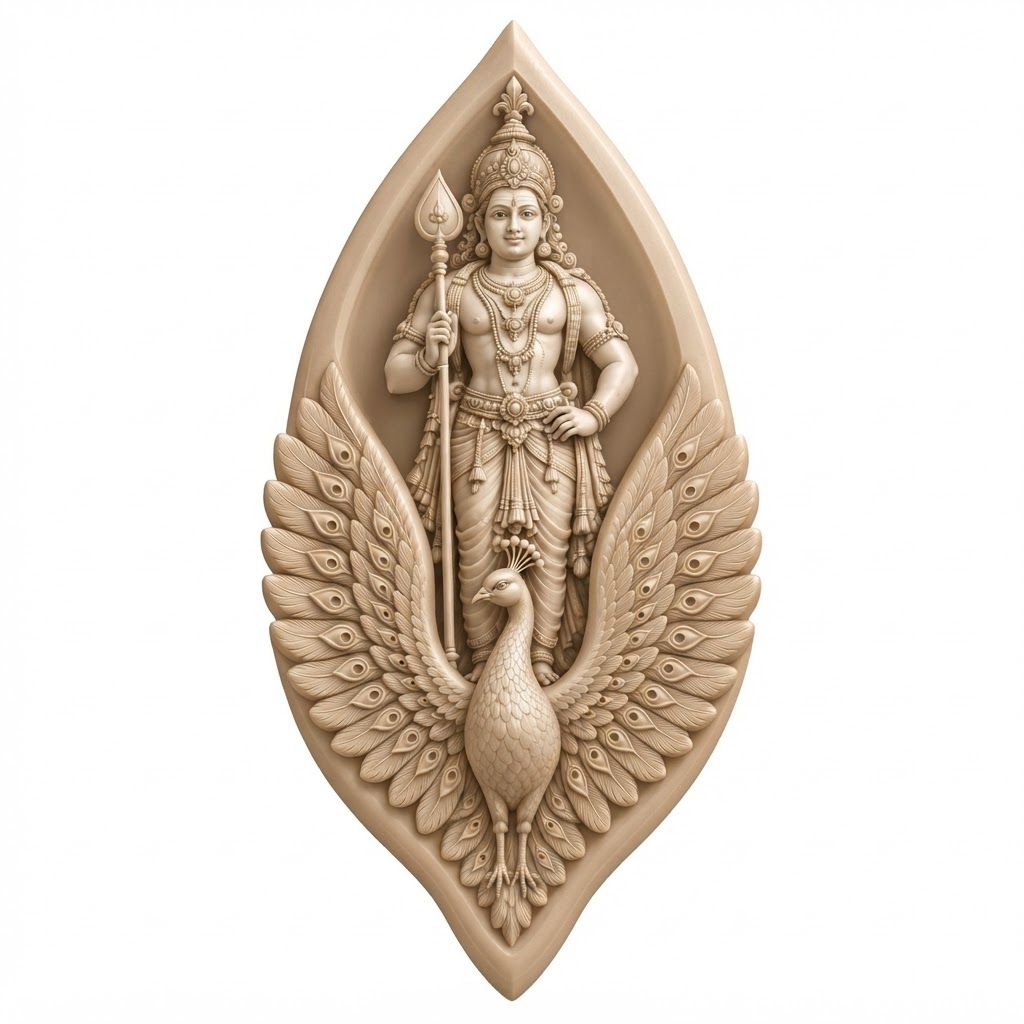 Murugan Statue Relief free 3D printable STL