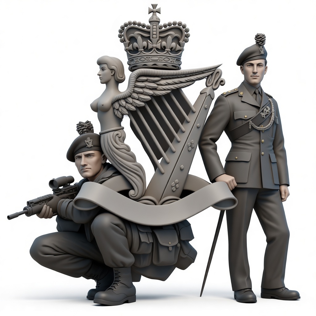 Royal Irish Regiment Figurine free 3D printable STL