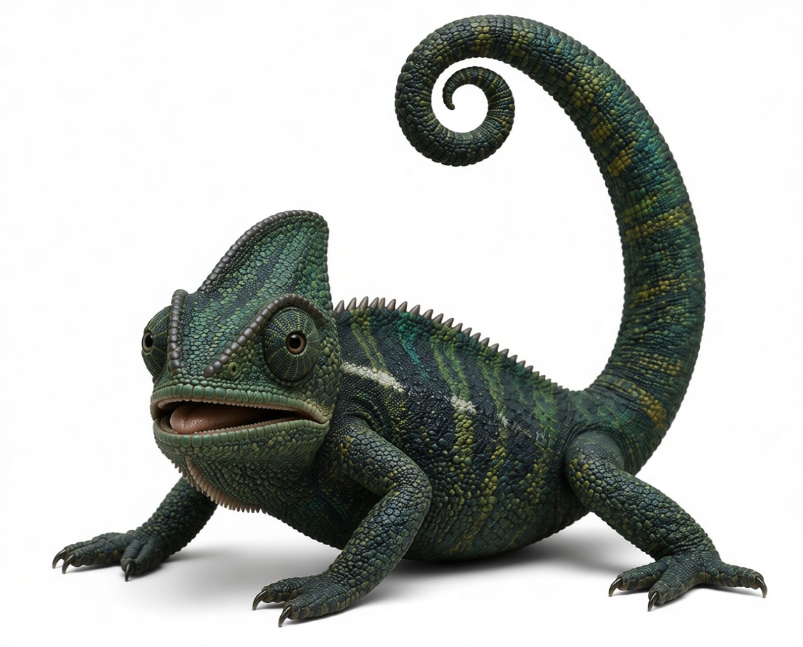 Chameleon Lizard Figurine free 3D printable STL
