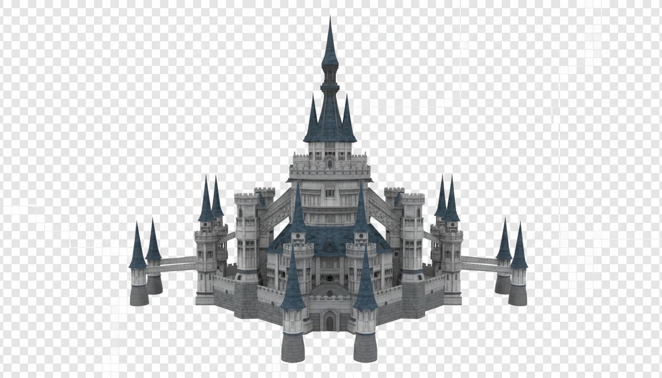 Medieval Fantasy Castle Model free 3D printable STL