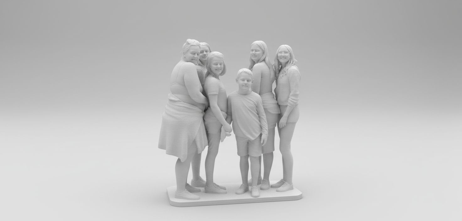 Group Family Figurine free 3D printable STL