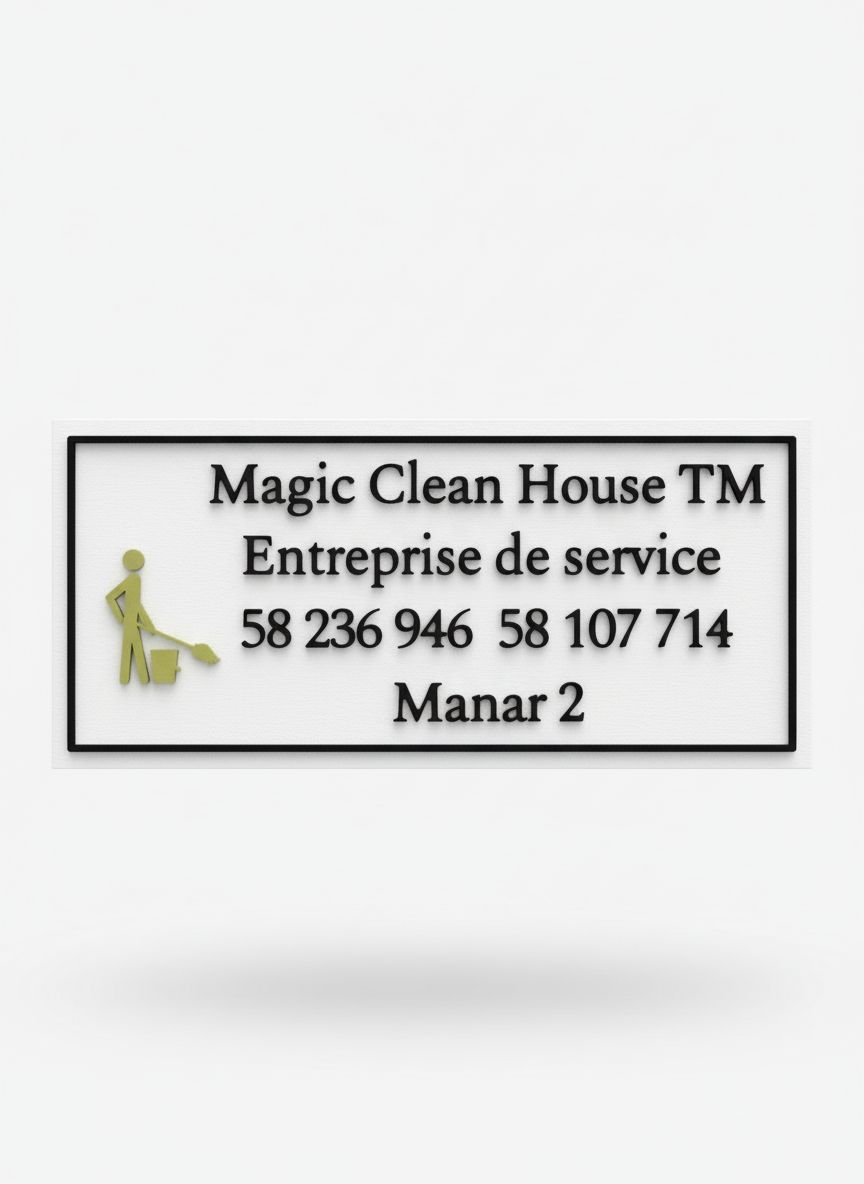 Magic Clean House Sign free 3D printable STL