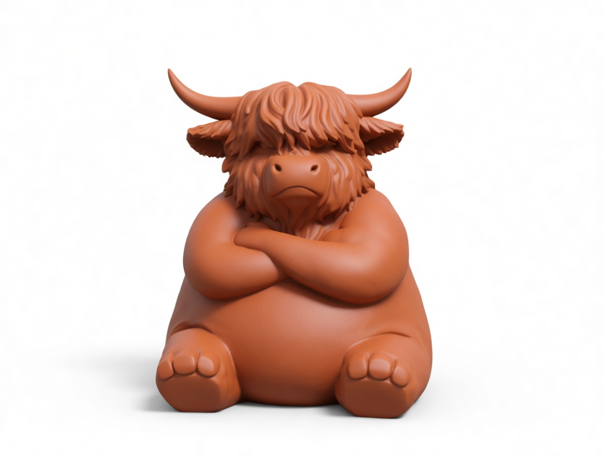 Highland Cow Figurine free 3D printable STL