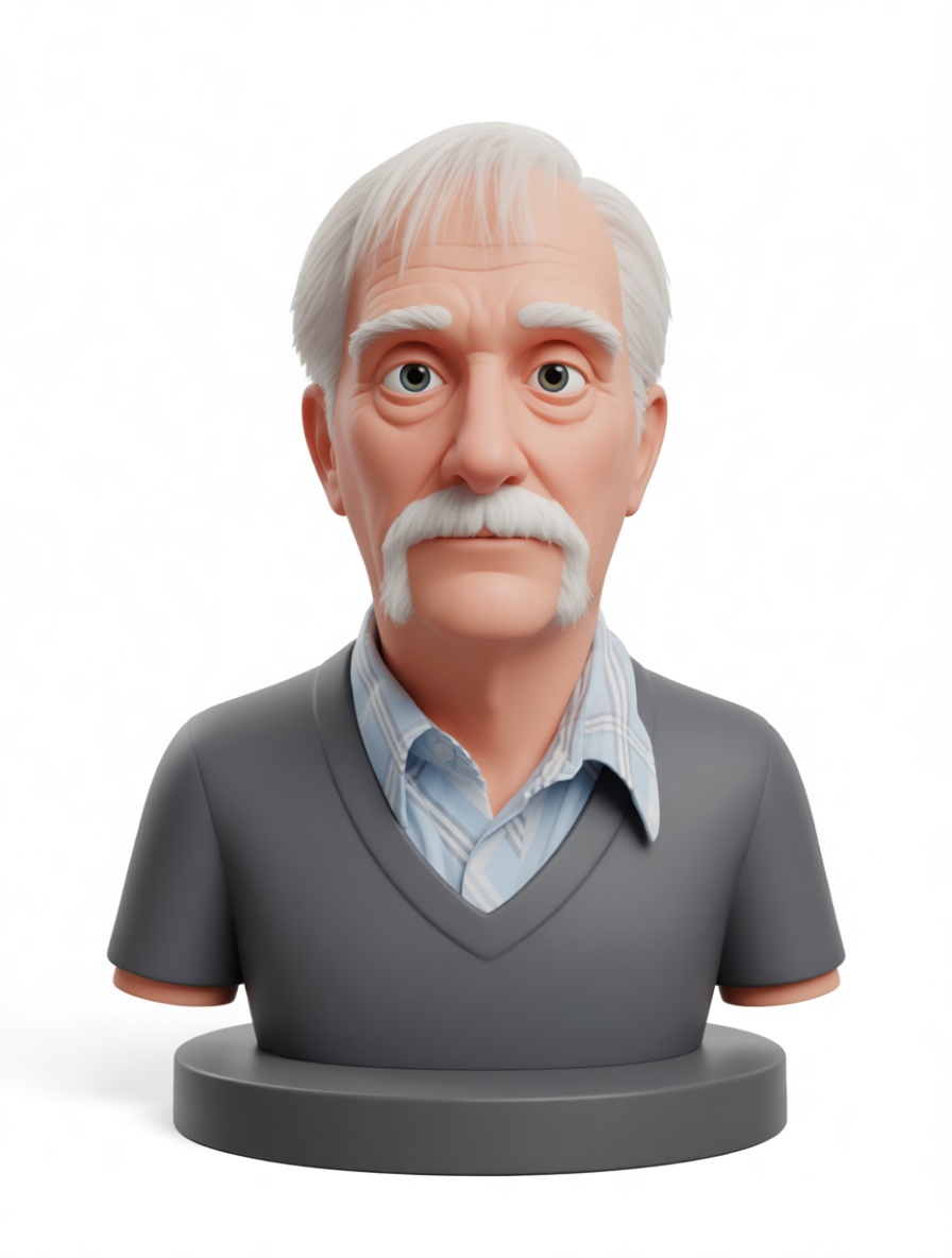 Elderly Man Bust free 3D printable STL