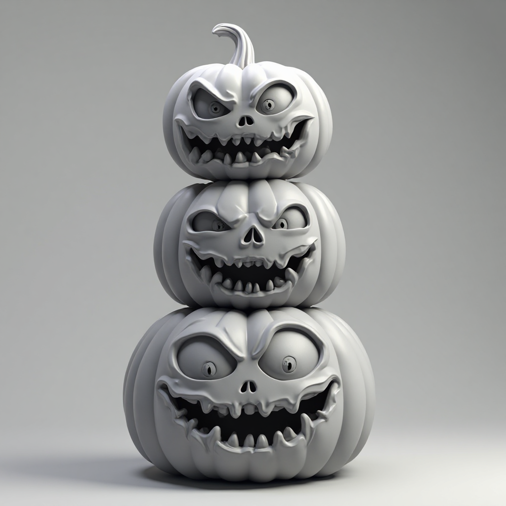 Stacked Pumpkin Figurines free 3D printable STL