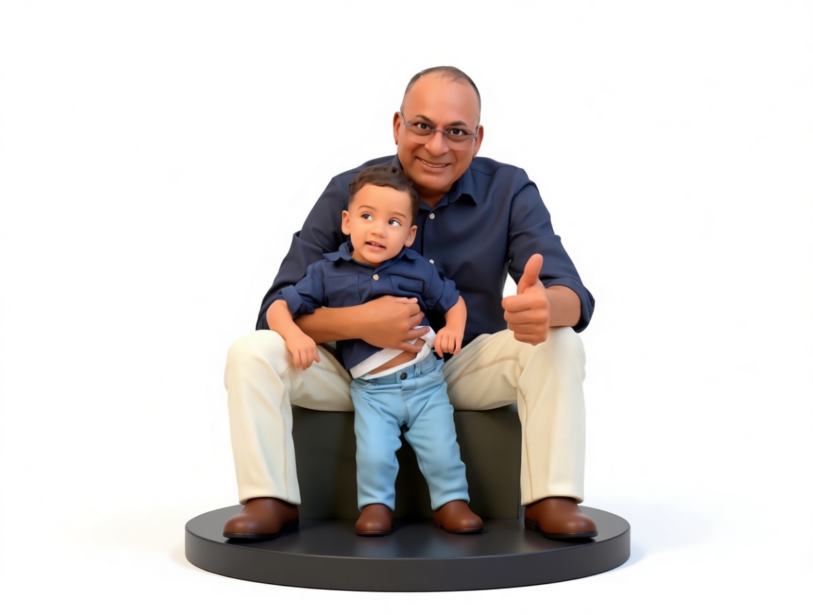 Man and Child Figurine free 3D printable STL