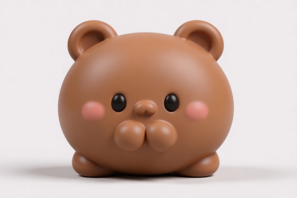 Chubby Bear Figurine free 3D printable STL