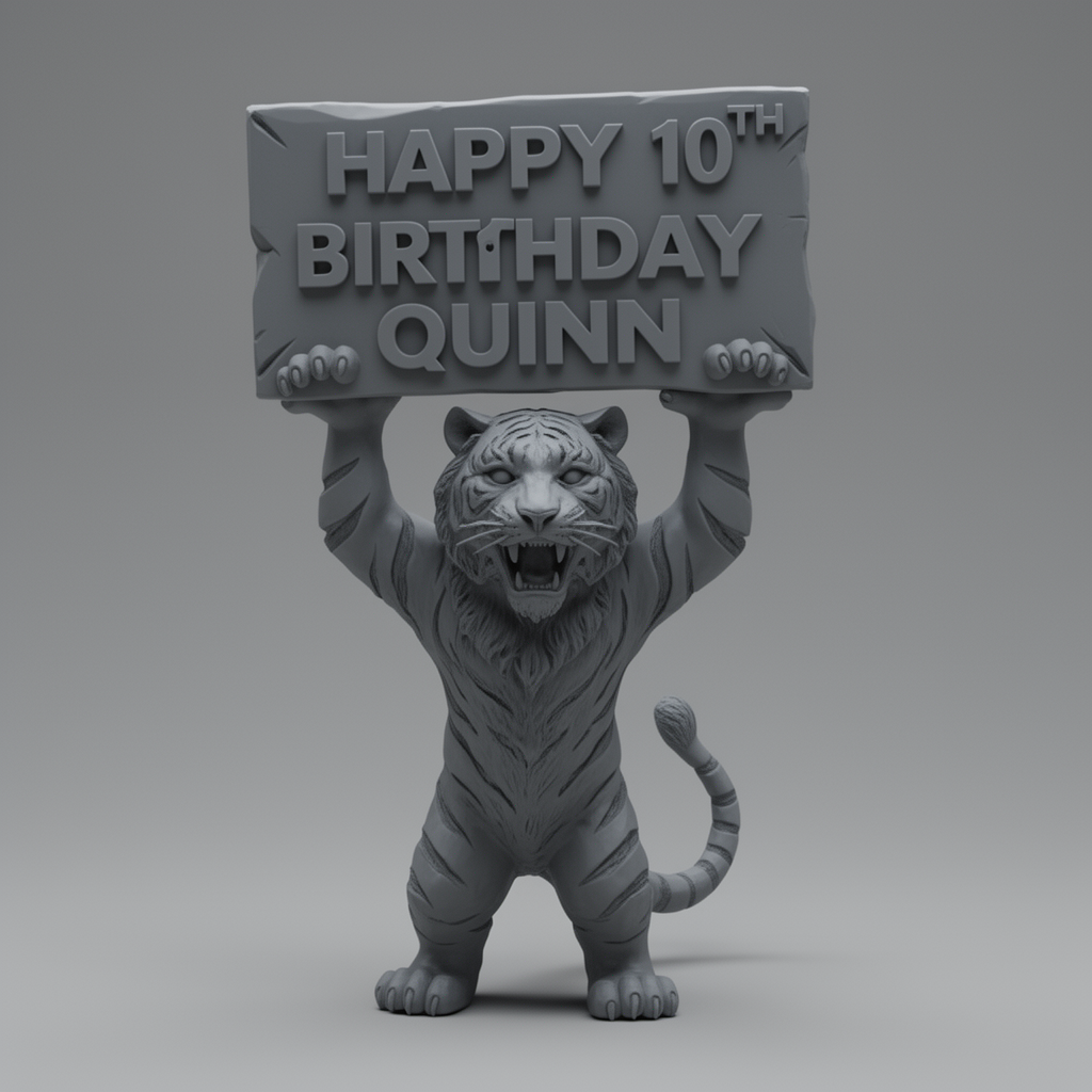 Scary Tiger Figurine free 3D printable STL