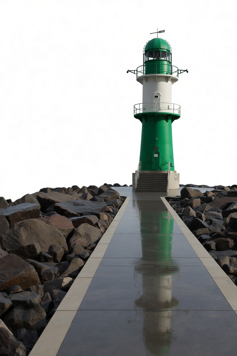 Green-White Lighthouse Model free 3D printable STL