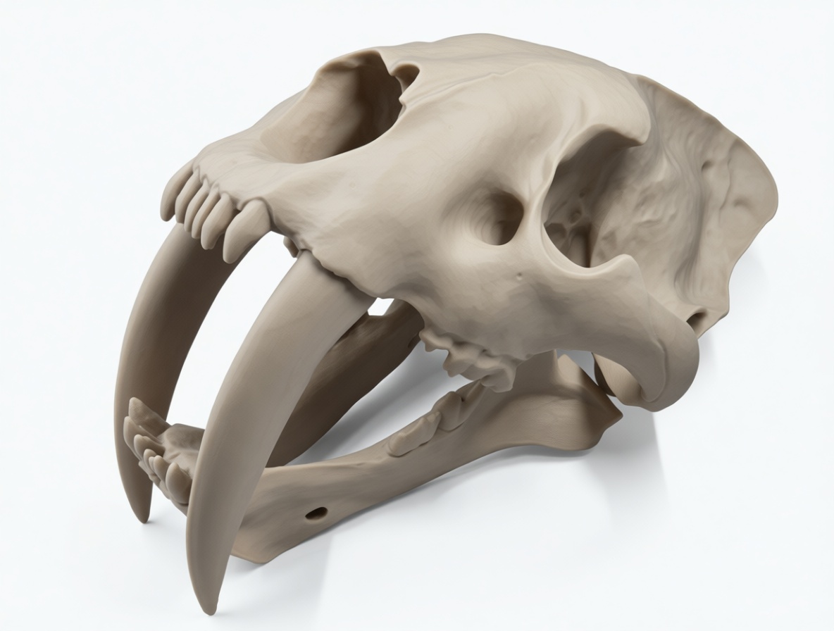 Smilodon Skull Model free 3D printable STL
