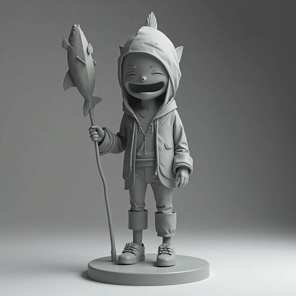 Fisherman Figurine Smiling free 3D printable STL