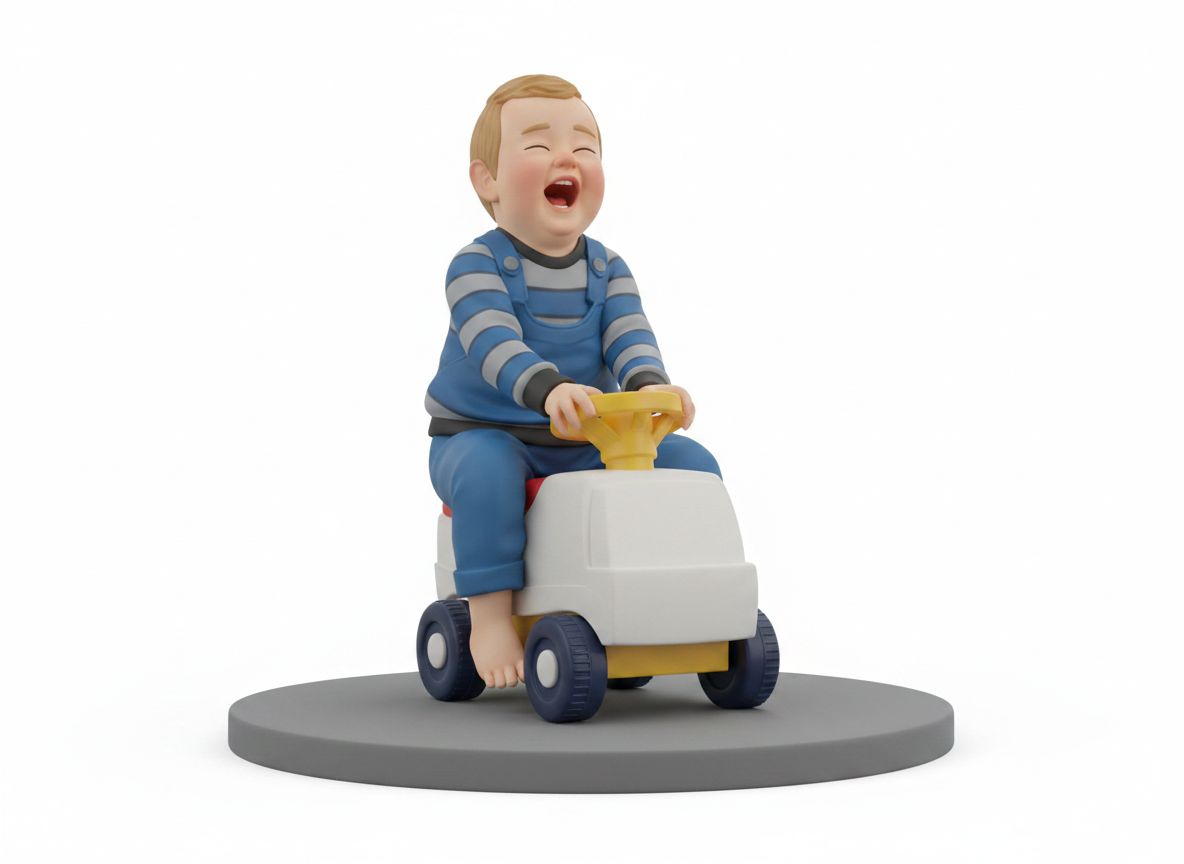 Laughing Toddler Figurine free 3D printable STL