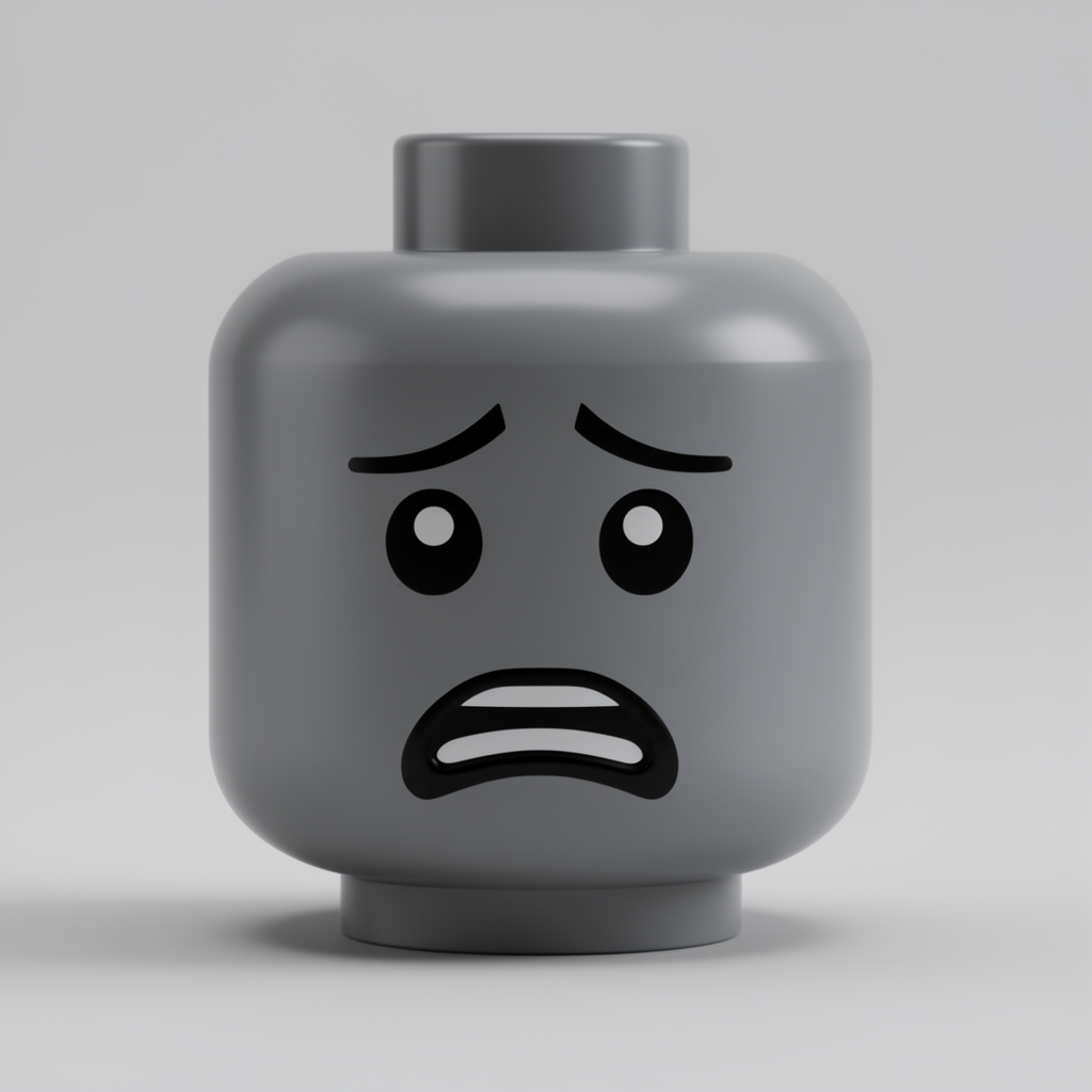 Lego Scared Head Figurine free 3D printable STL