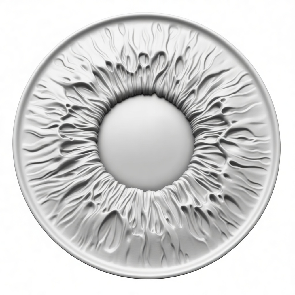 Human Iris Relief Sculpture free 3D printable STL