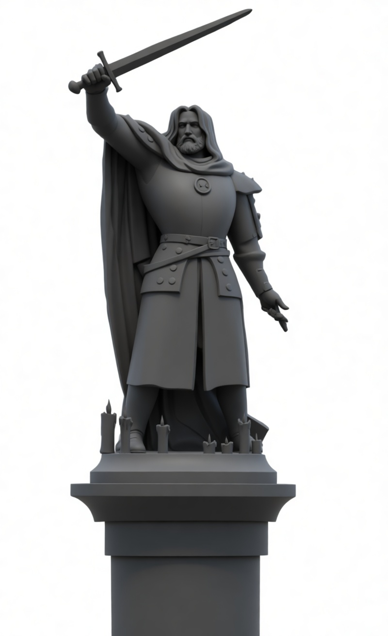 Medieval Knight Statue free 3D printable STL