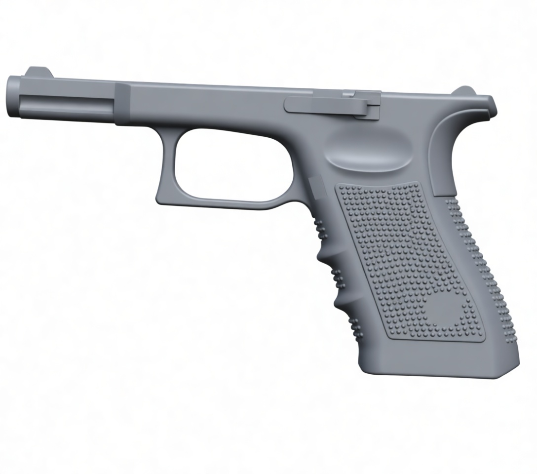 Glock 17 Pistol Model free 3D printable STL
