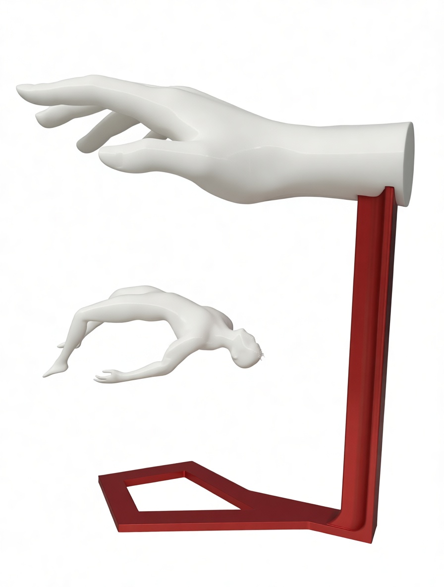 Hand Levitation Sculpture free 3D printable STL