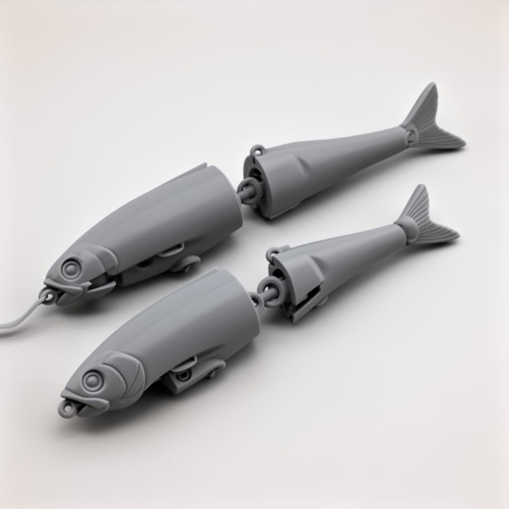 Articulated Fishing Lure free 3D printable STL