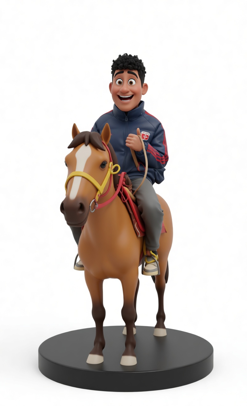 Young Man on Horse Figurine free 3D printable STL