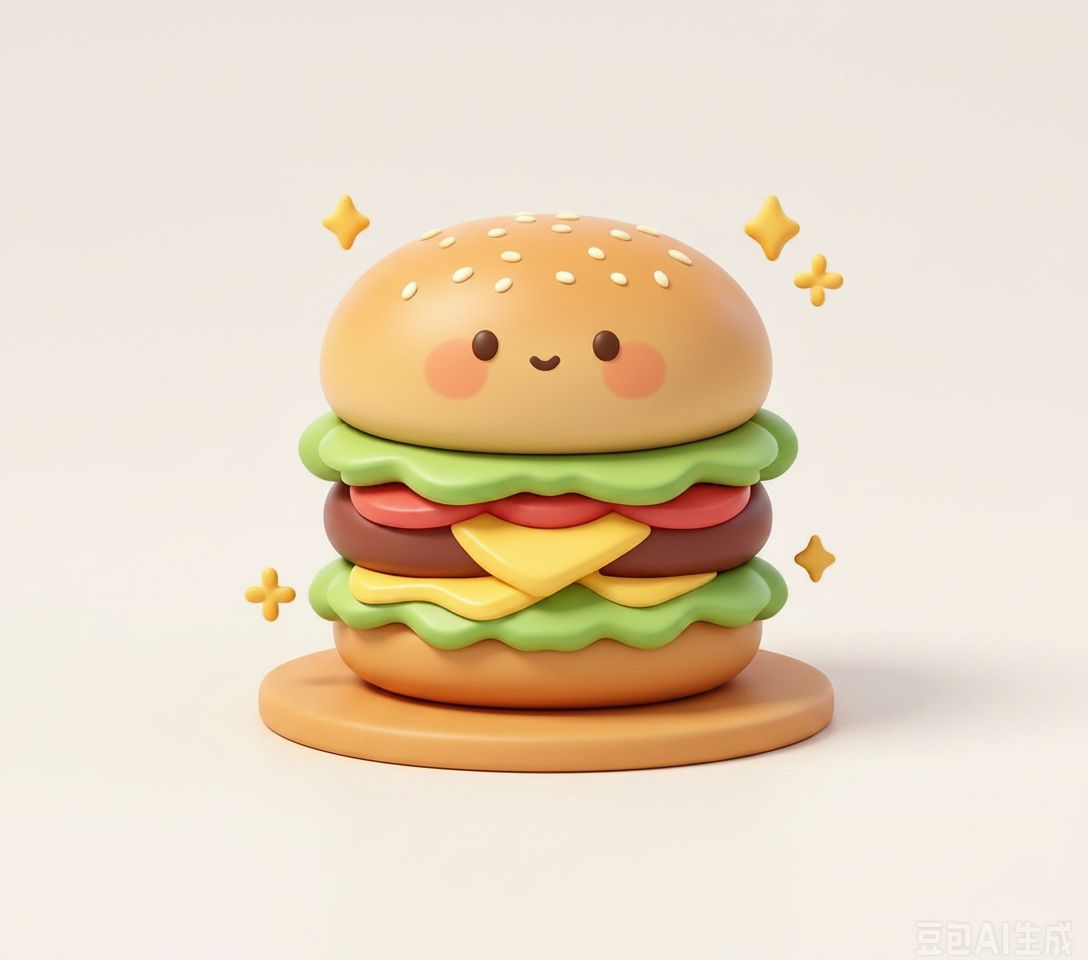 Kawaii Burger Figurine free 3D printable STL