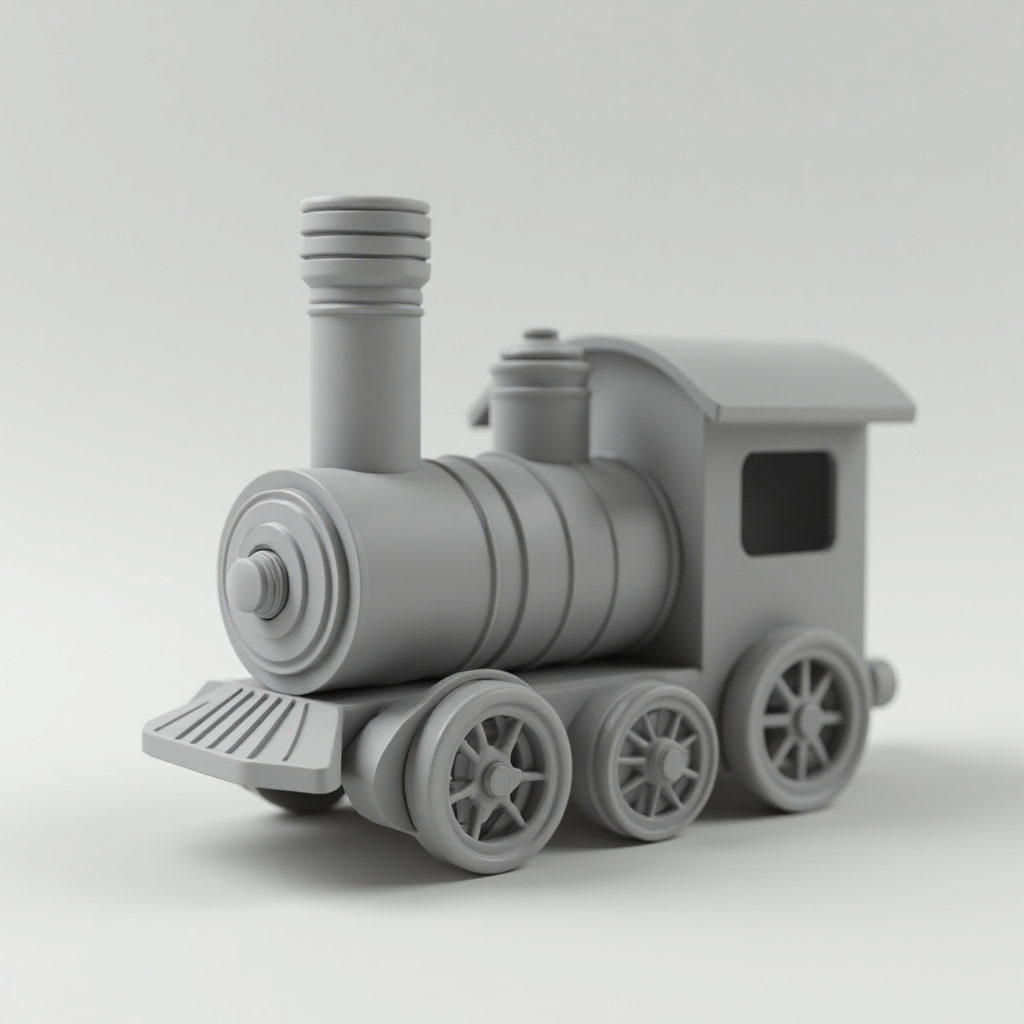 Clay Toy Locomotive Model free 3D printable STL