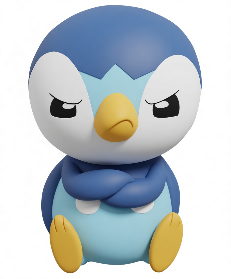 Piplup Figurine free 3D printable STL