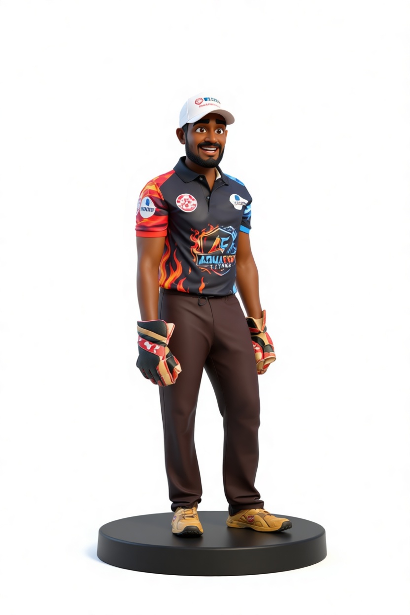 Pakistani Cricket Player Figurine free 3D printable STL