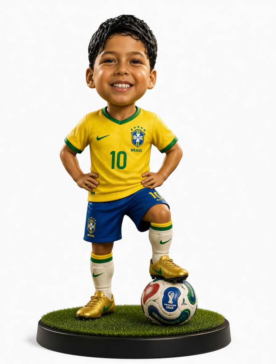 Brazil Soccer Kid Figurine free 3D printable STL