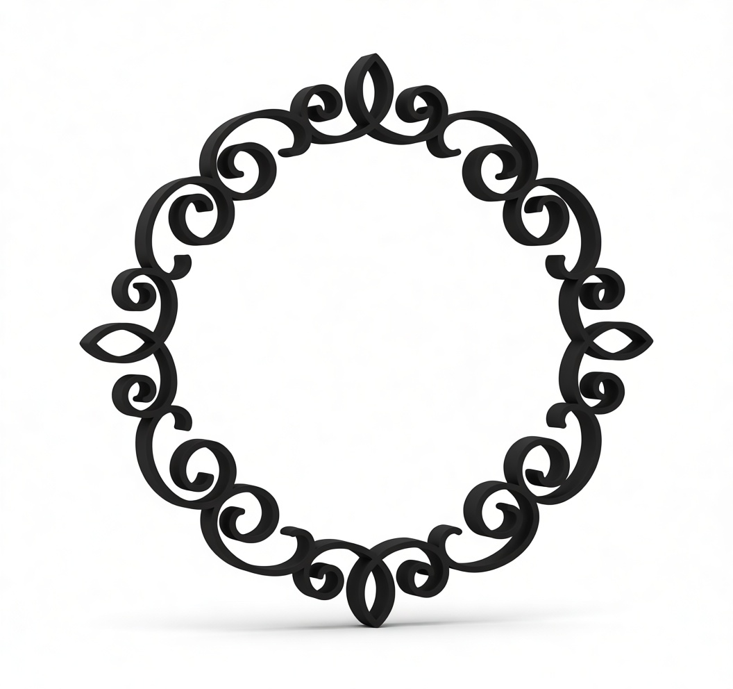 Ornate Round Frame free 3D printable STL