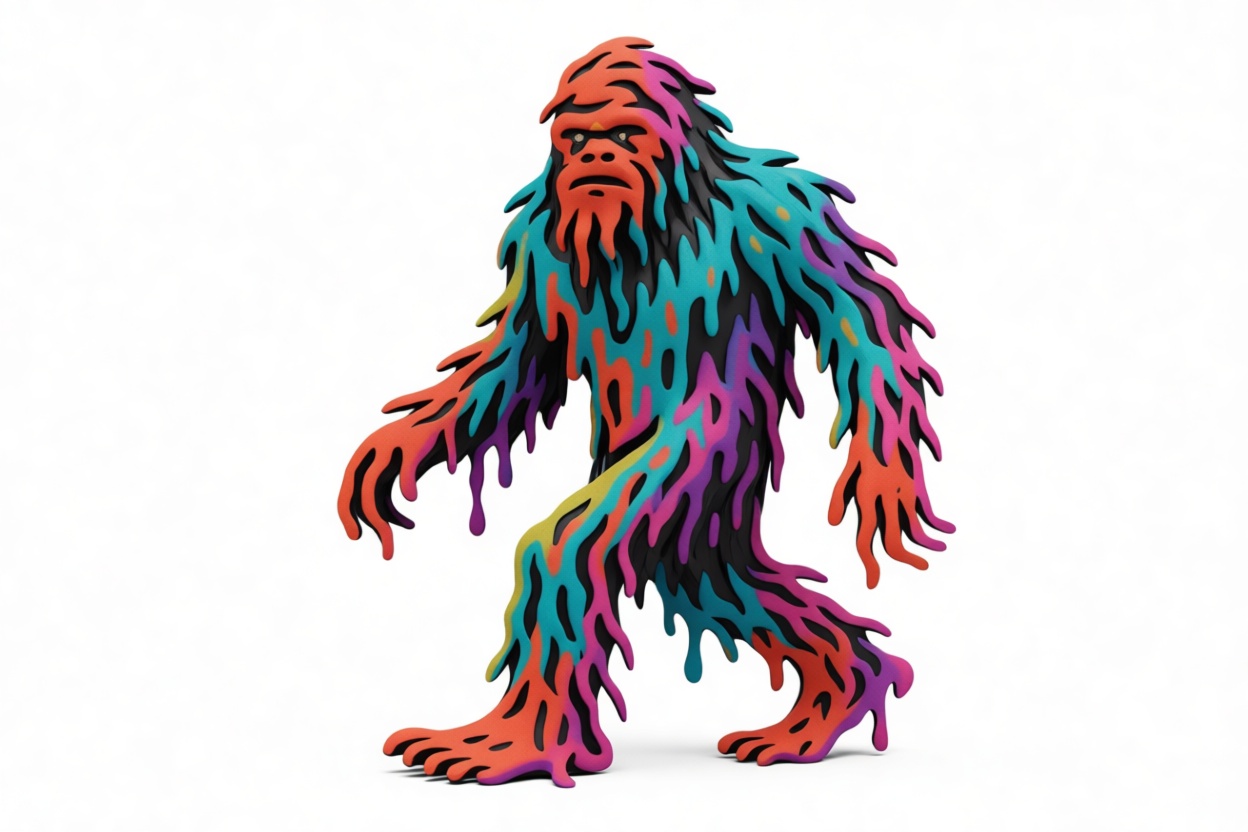Colorful Sasquatch Figurine free 3D printable STL