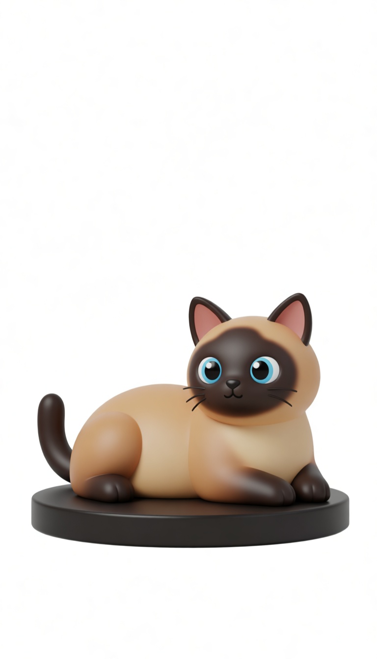 Siamese Cat Figurine free 3D printable STL