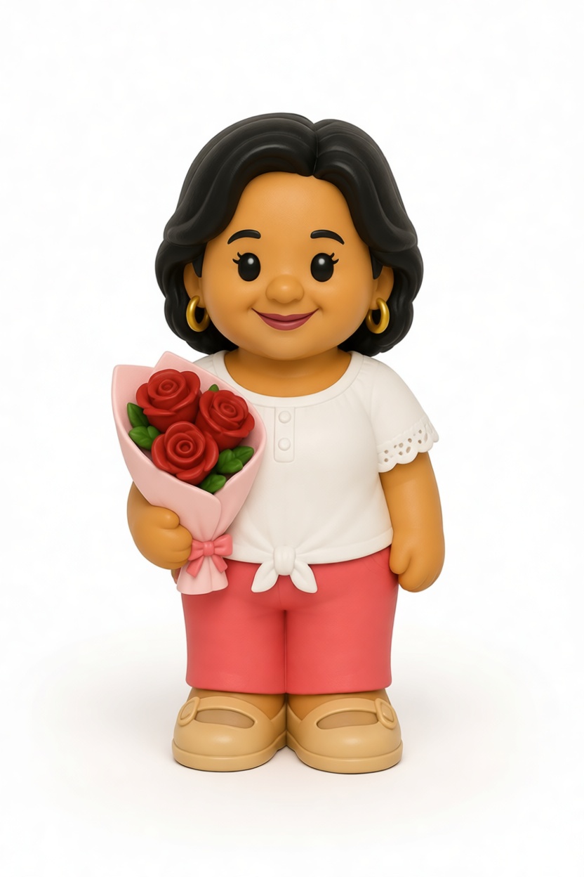 Woman with Roses Figurine free 3D printable STL