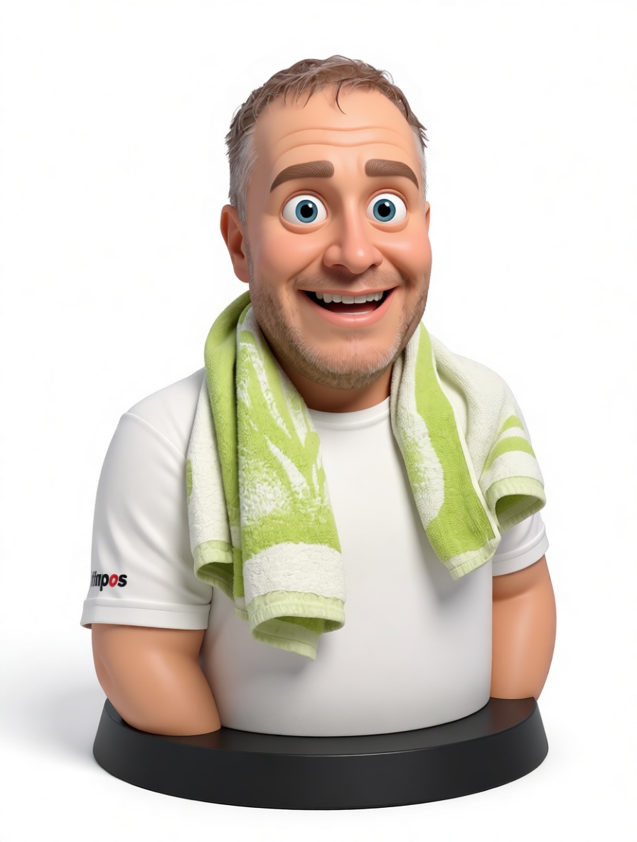 Happy Middle-Aged Man Bust free 3D printable STL