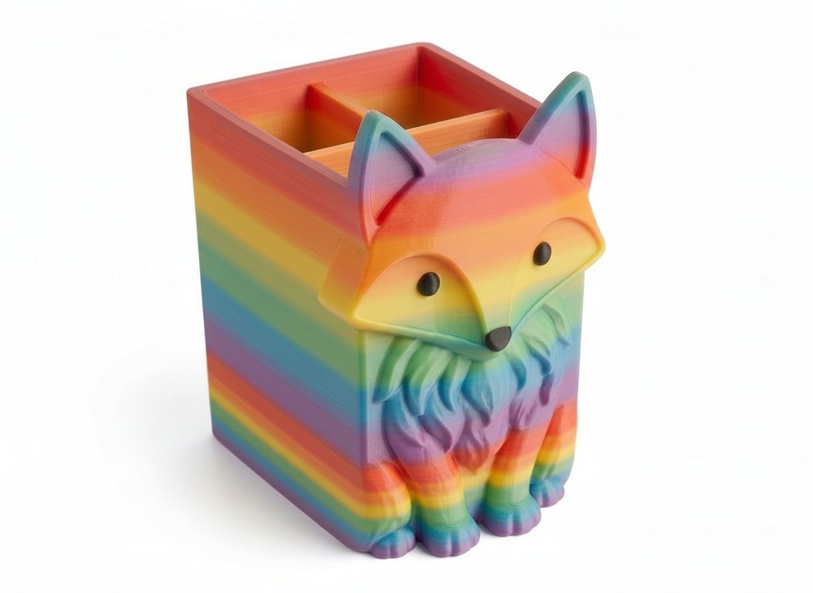 Fox Pen Holder free 3D printable STL