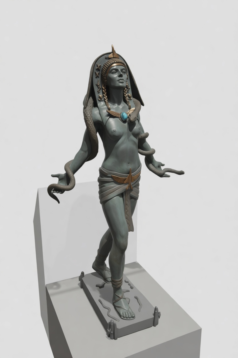Cleopatra Statue Figurine free 3D printable STL