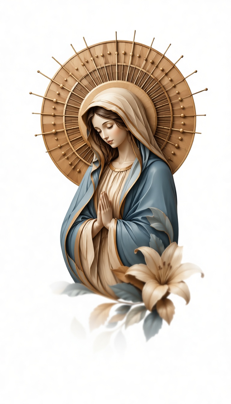Virgin Mary Bust free 3D printable STL