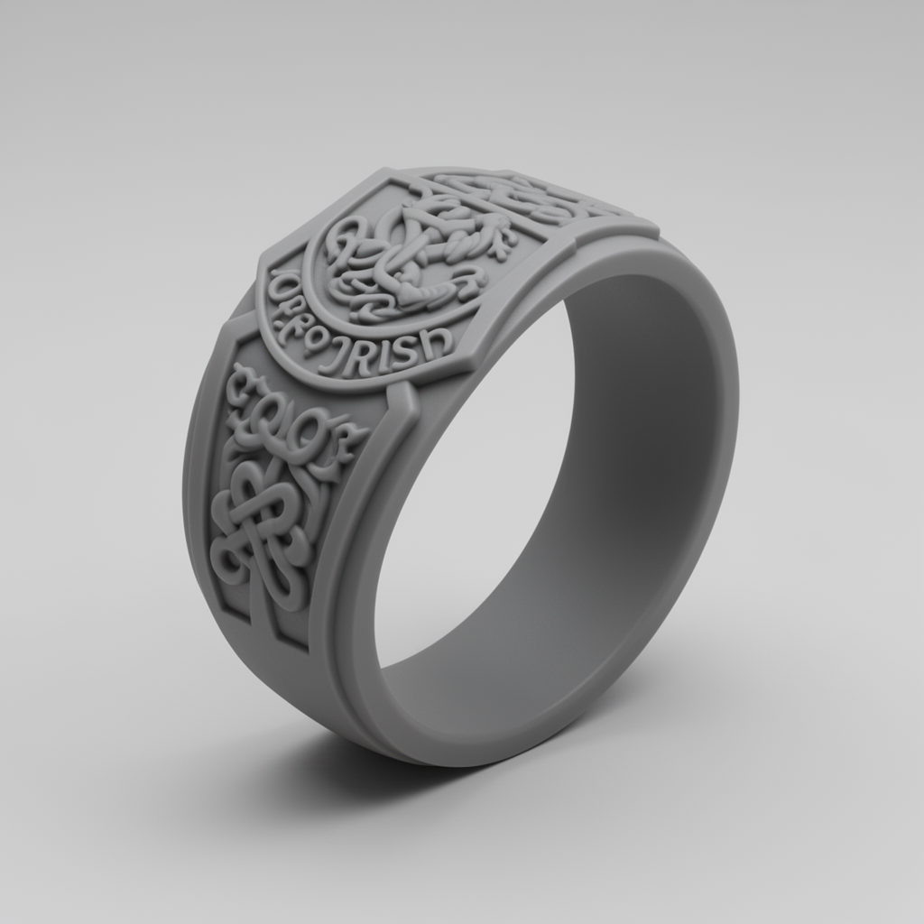 Scots Irish Crest Ring free 3D printable STL