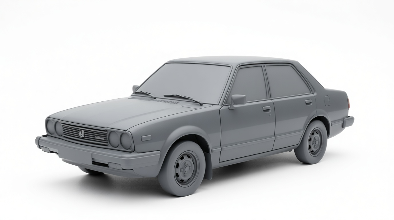 1980s Honda Accord Sedan free 3D printable STL