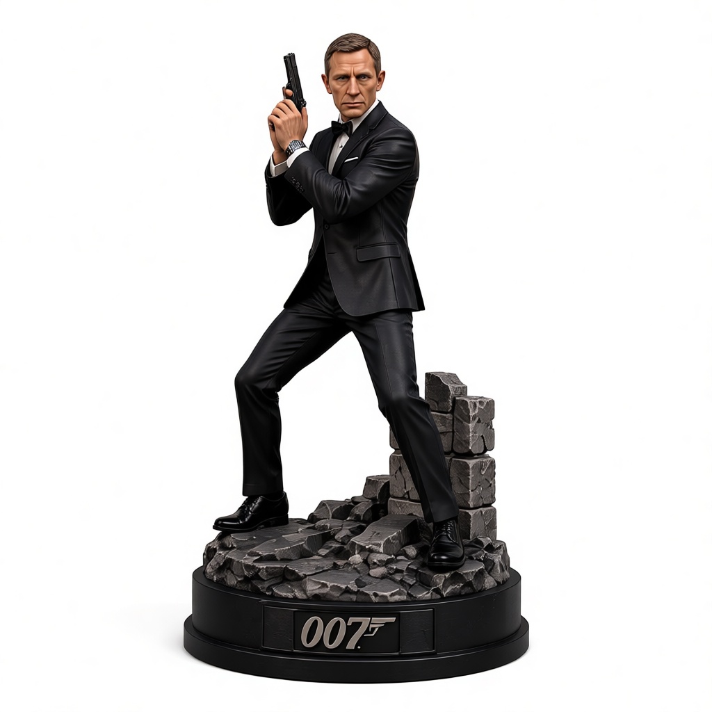 James Bond Statue free 3D printable STL