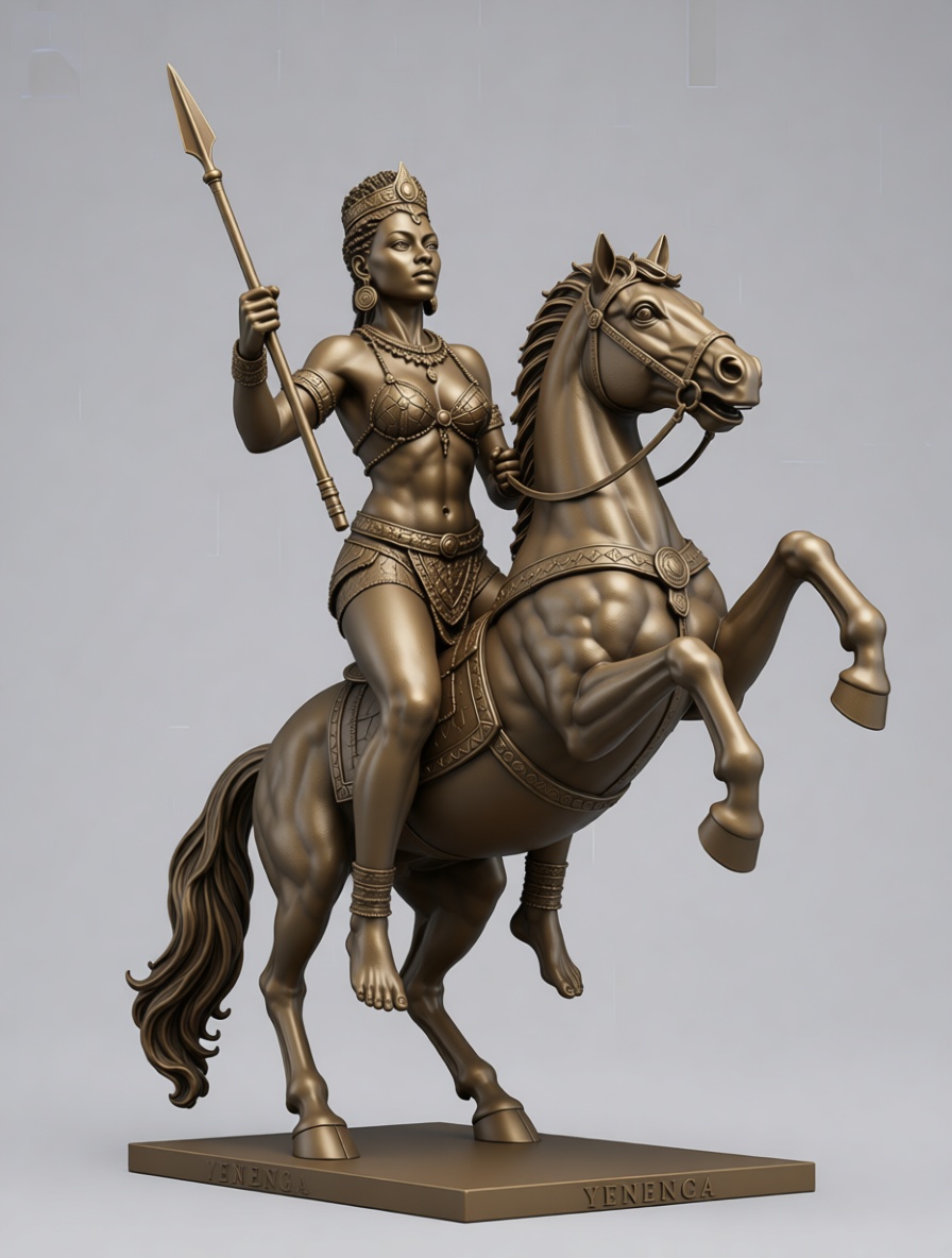 Yenenca Warrior Statue free 3D printable STL