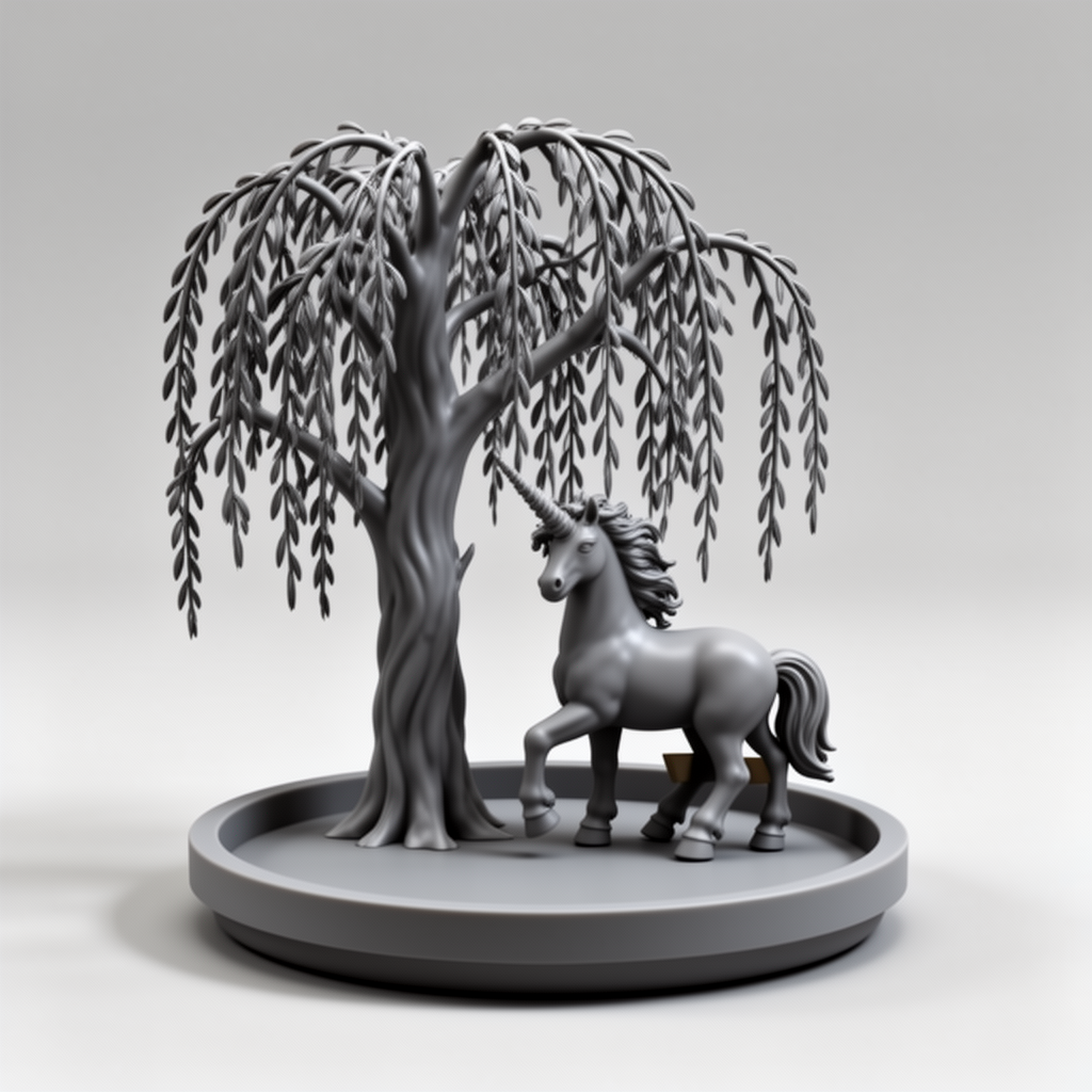 Willow Tree Unicorn Tray free 3D printable STL