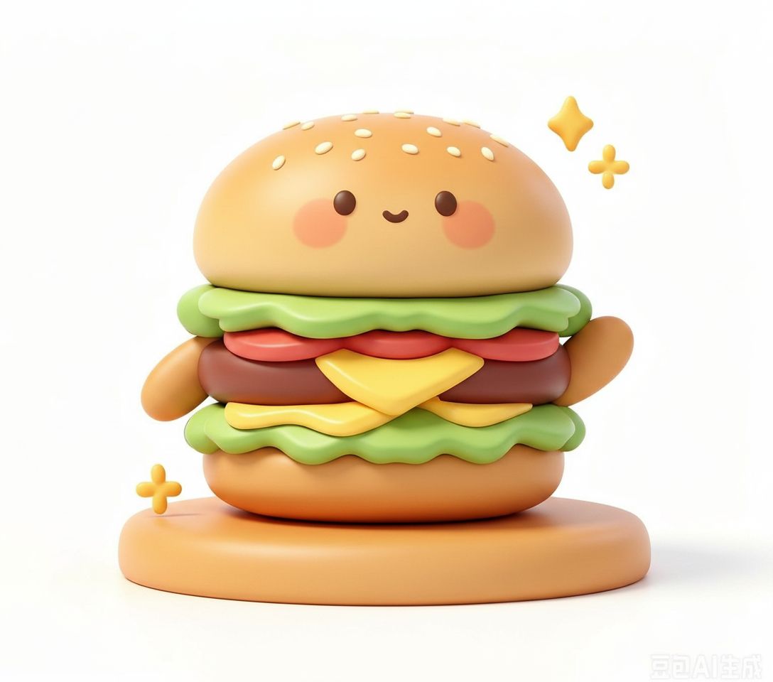 Cute Burger Figurine free 3D printable STL