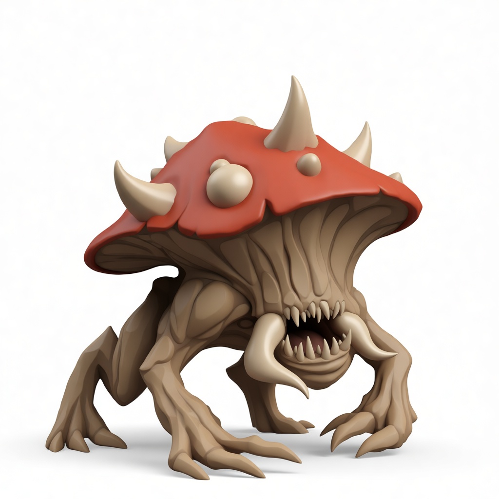 Chanterelle Monster Figurine free 3D printable STL